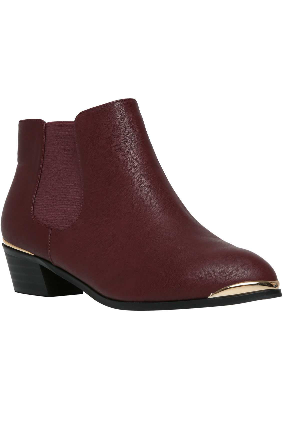 oxblood leather ankle boots