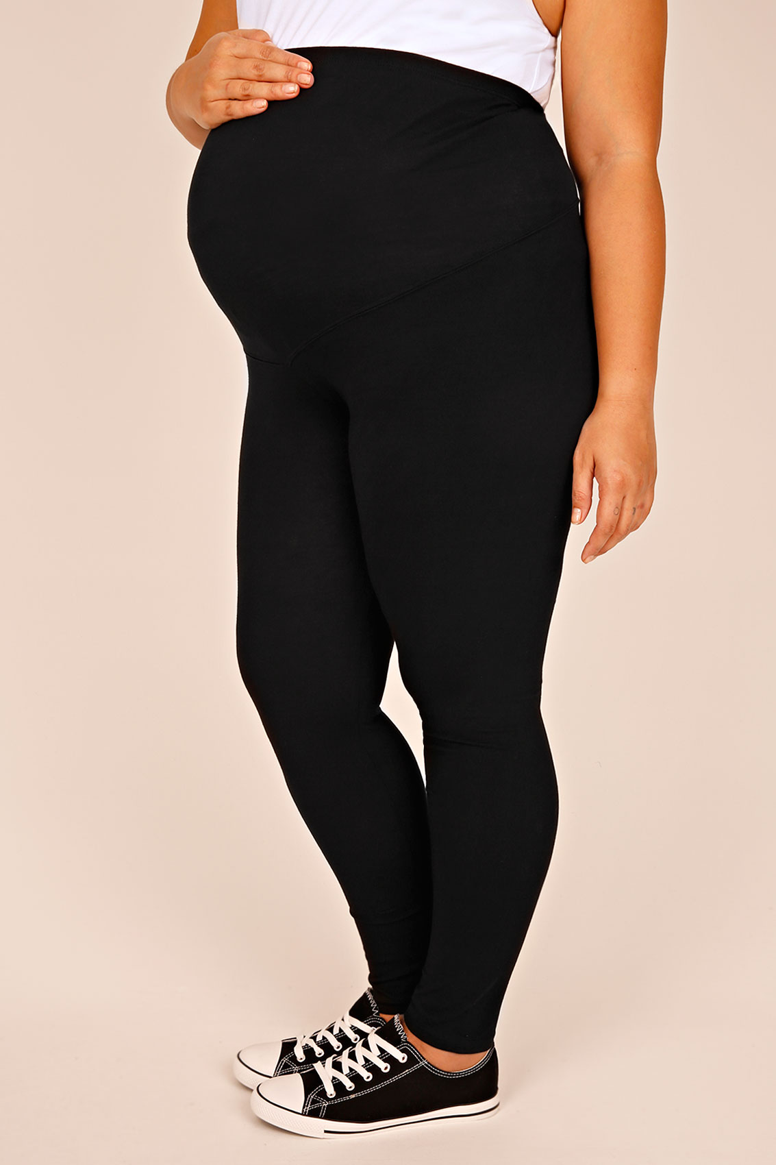 Navy Blue Bamboo Maternity Leggings