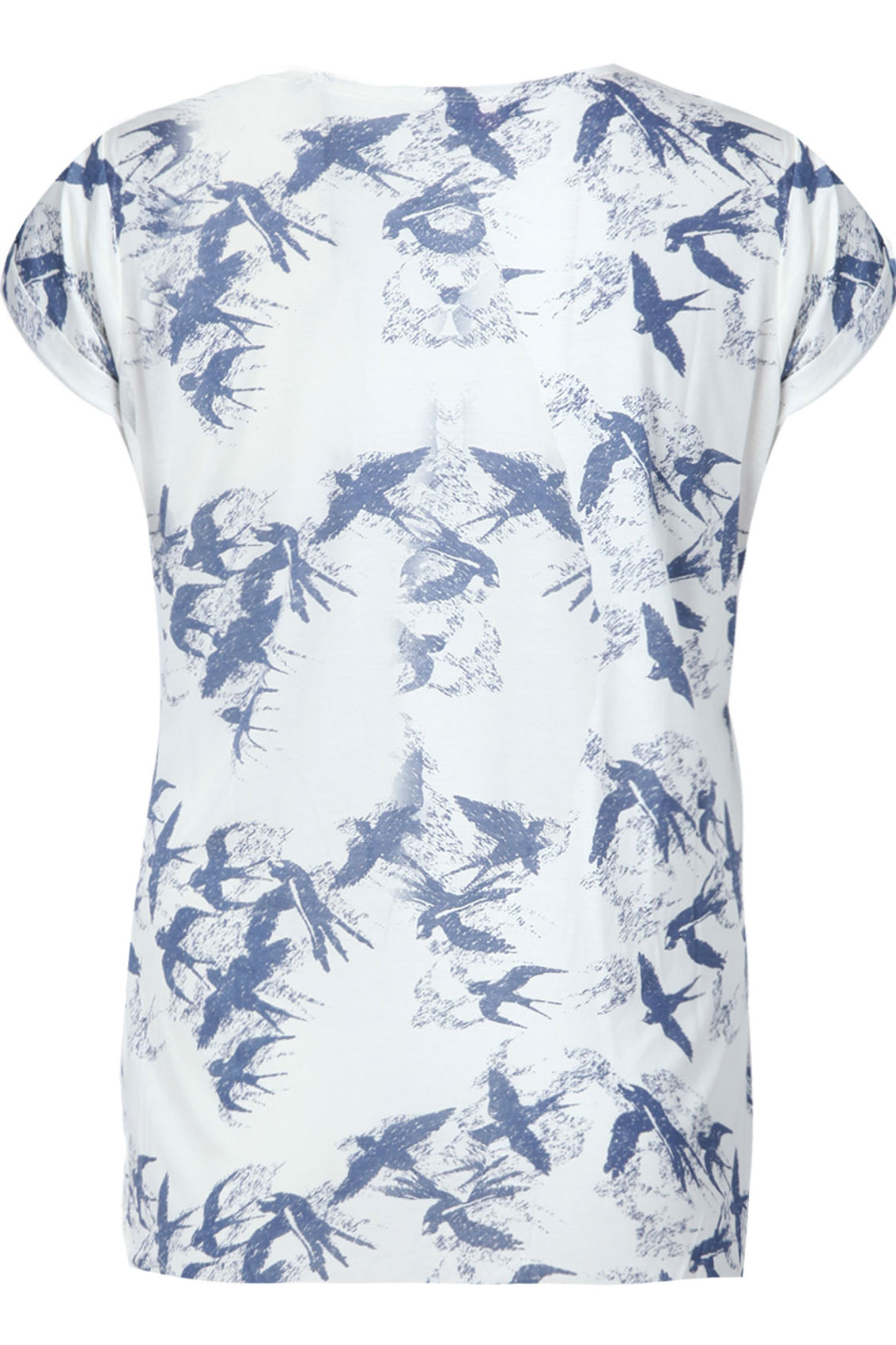 bird print shirt women's