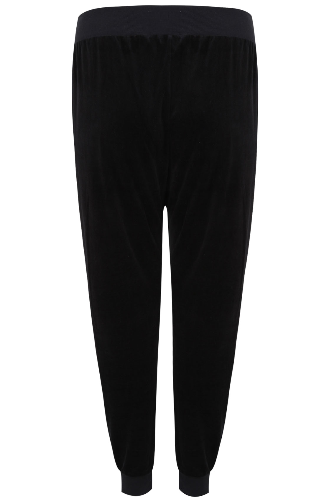 black pu cuffed joggers