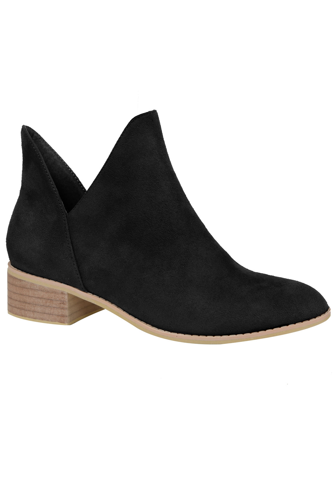 low cut heeled boots