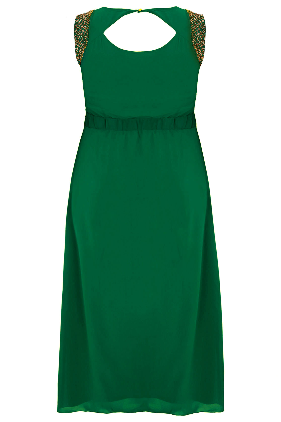 green chiffon maxi