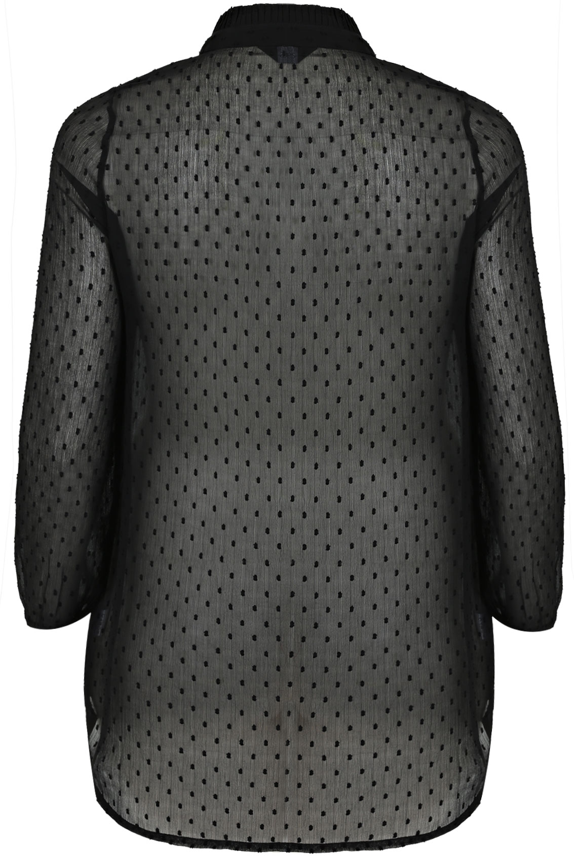 black polkadot shirt