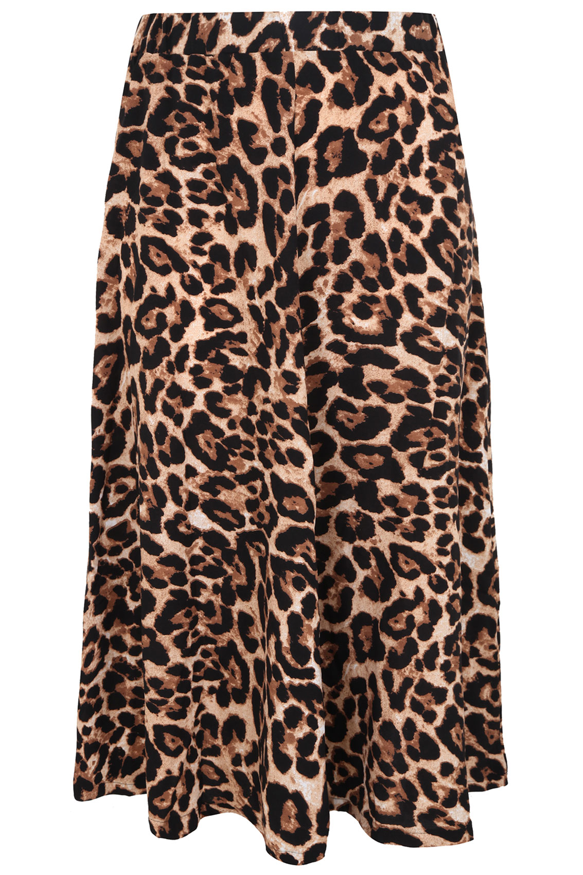 Leopard Print Maxi Skirt With Panel Detail Plus size 16,18,20,22,24,26