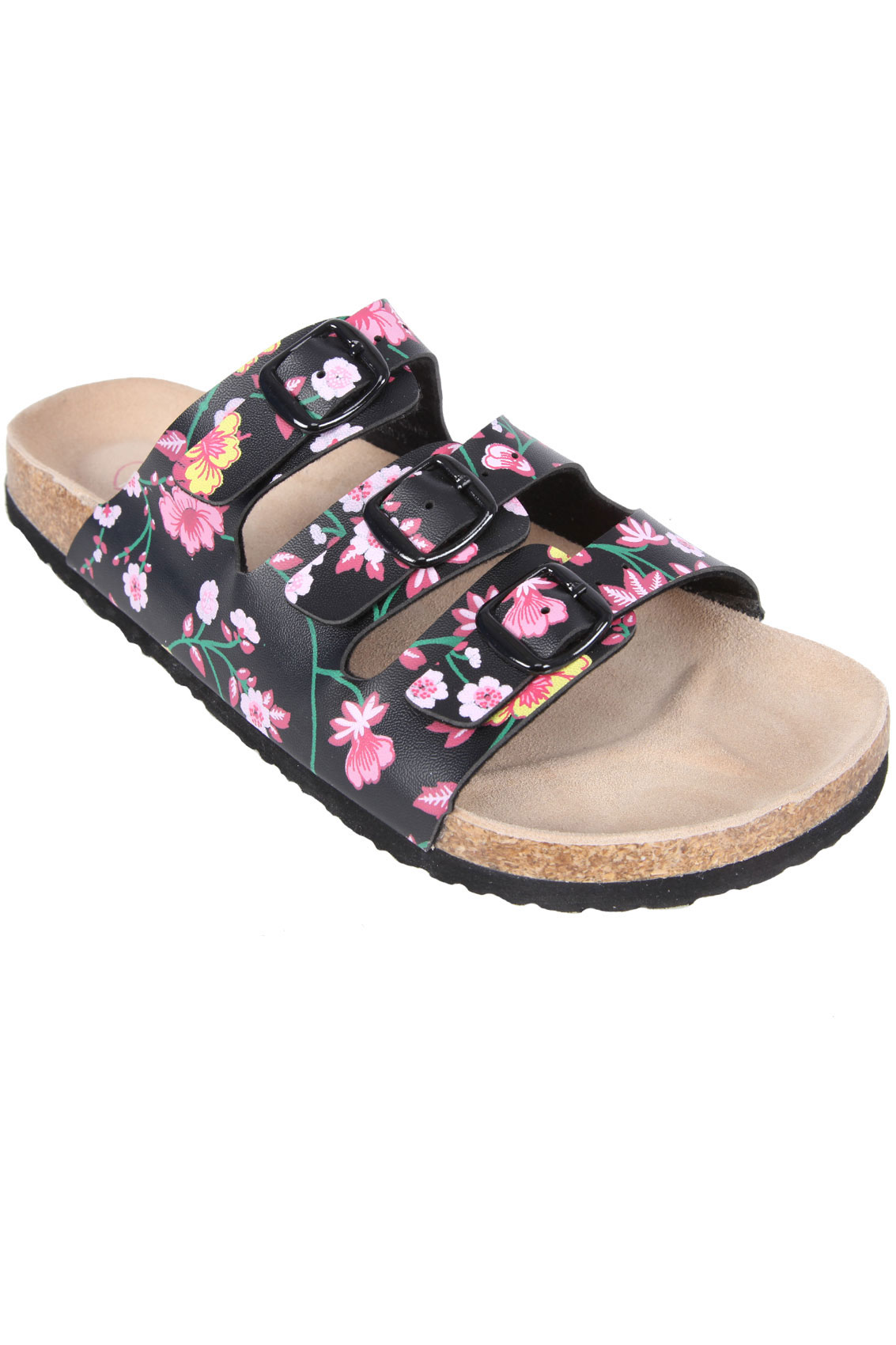 black pink sandals