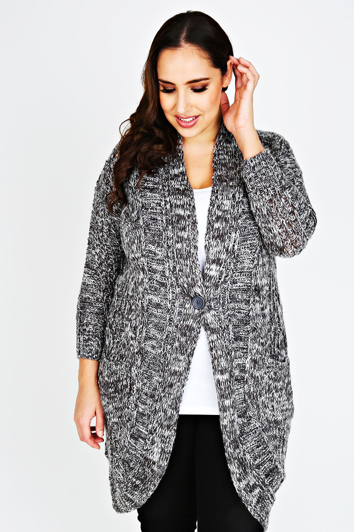 womens grey coatigan