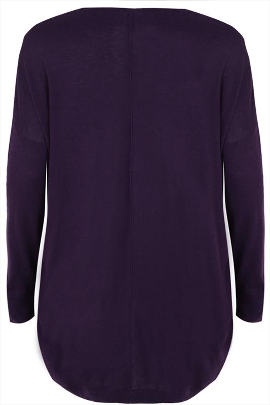 mens purple v neck jumper