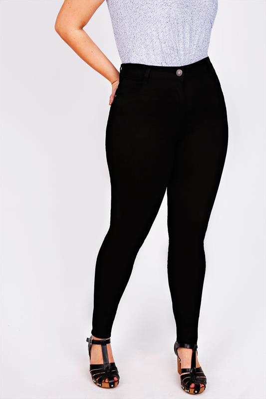 ladies black stretch jeans