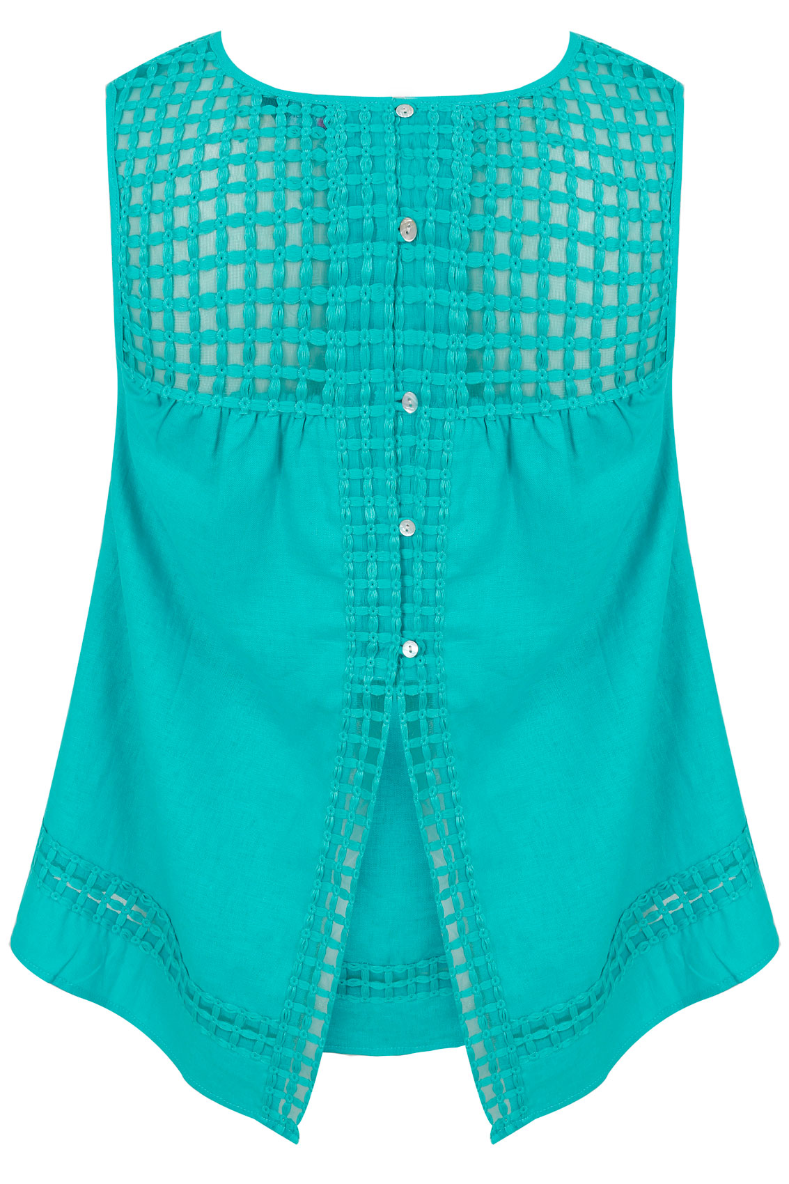 Turquoise vest top