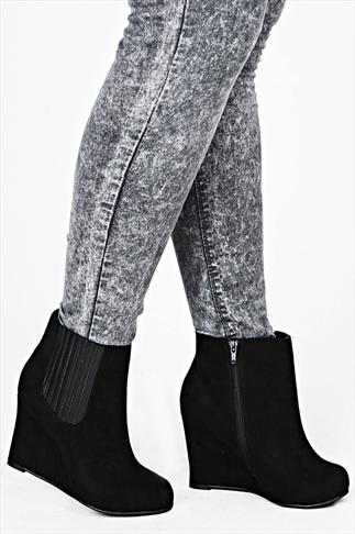 black suede ankle boots gold heel