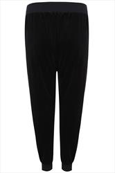 black velour joggers mens