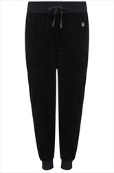 black velour joggers mens