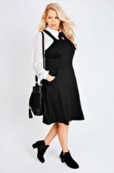 black skater pinafore