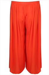 wide leg orange trousers