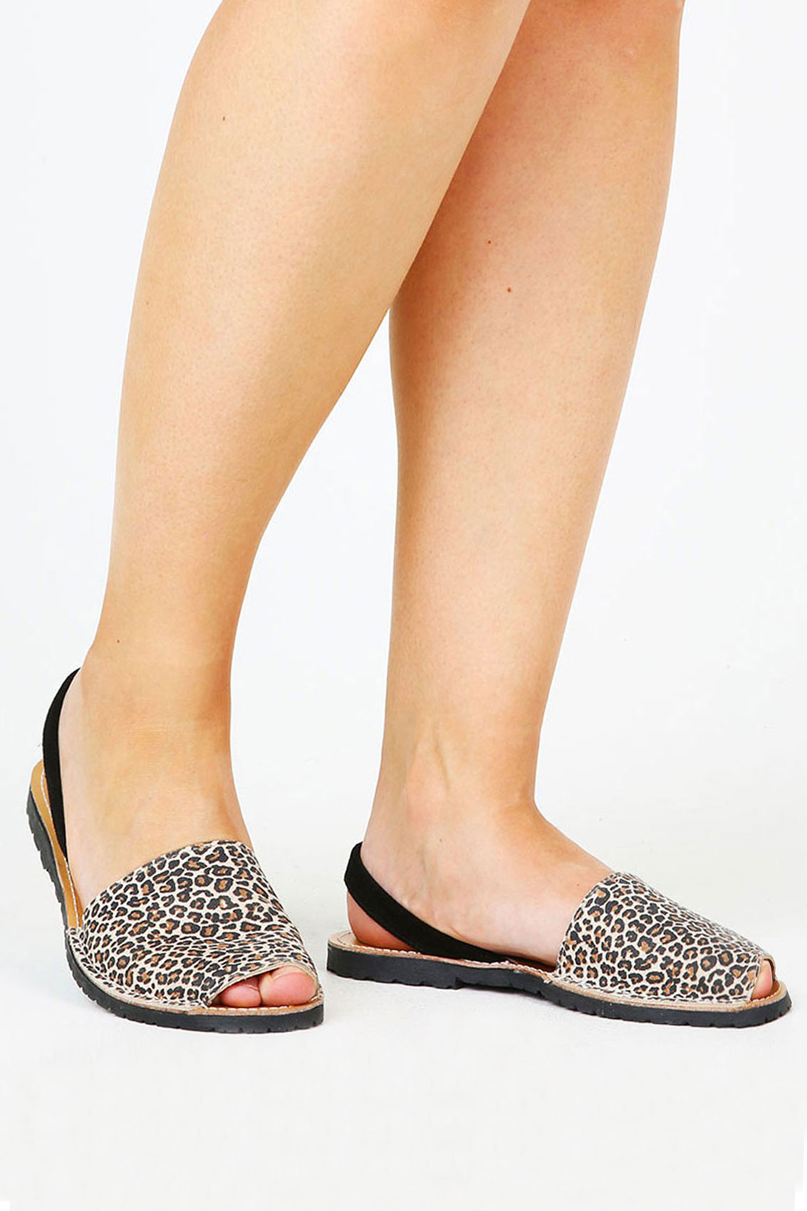 leopard print wide fit shoes