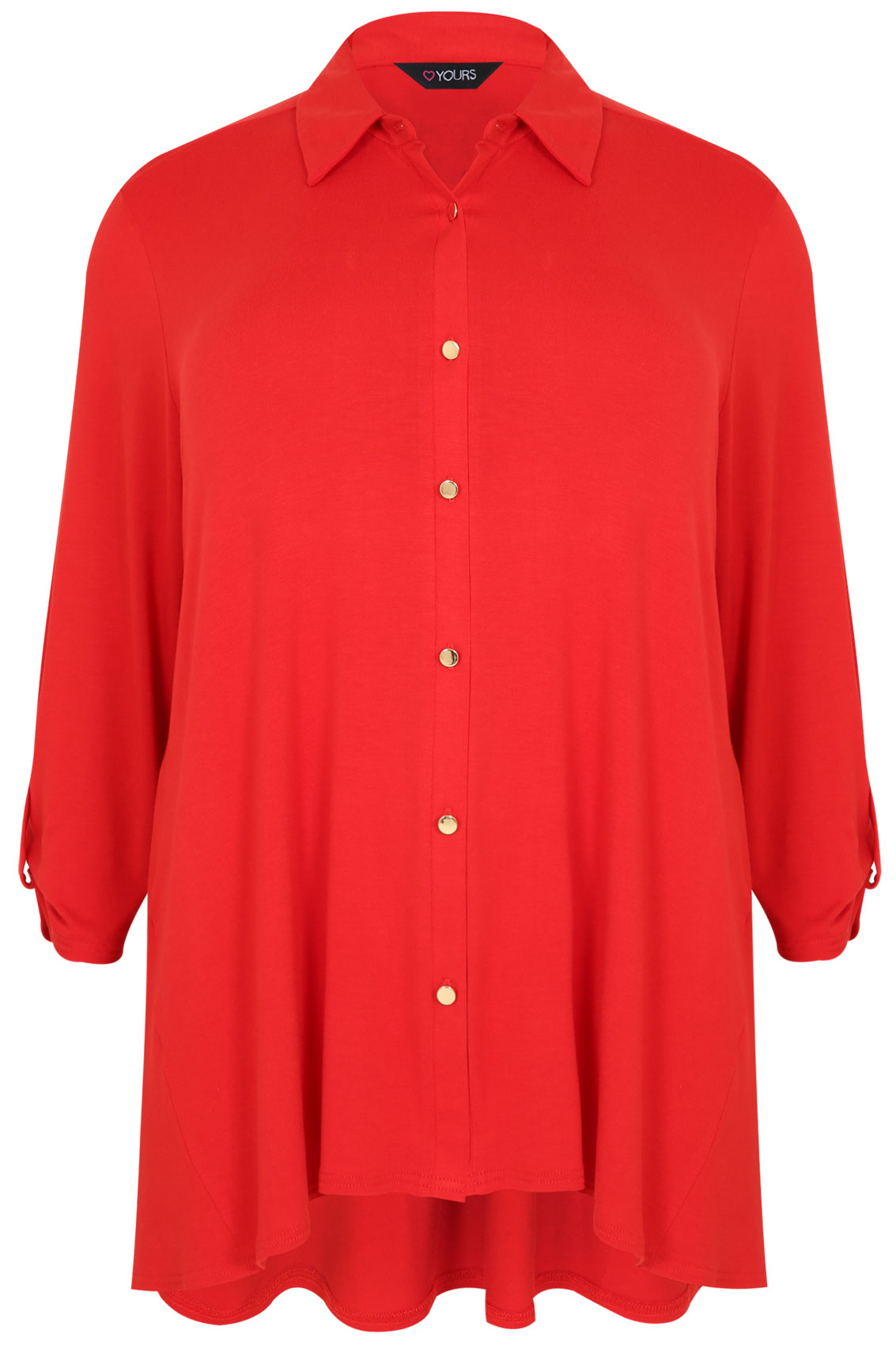 red collard shirt