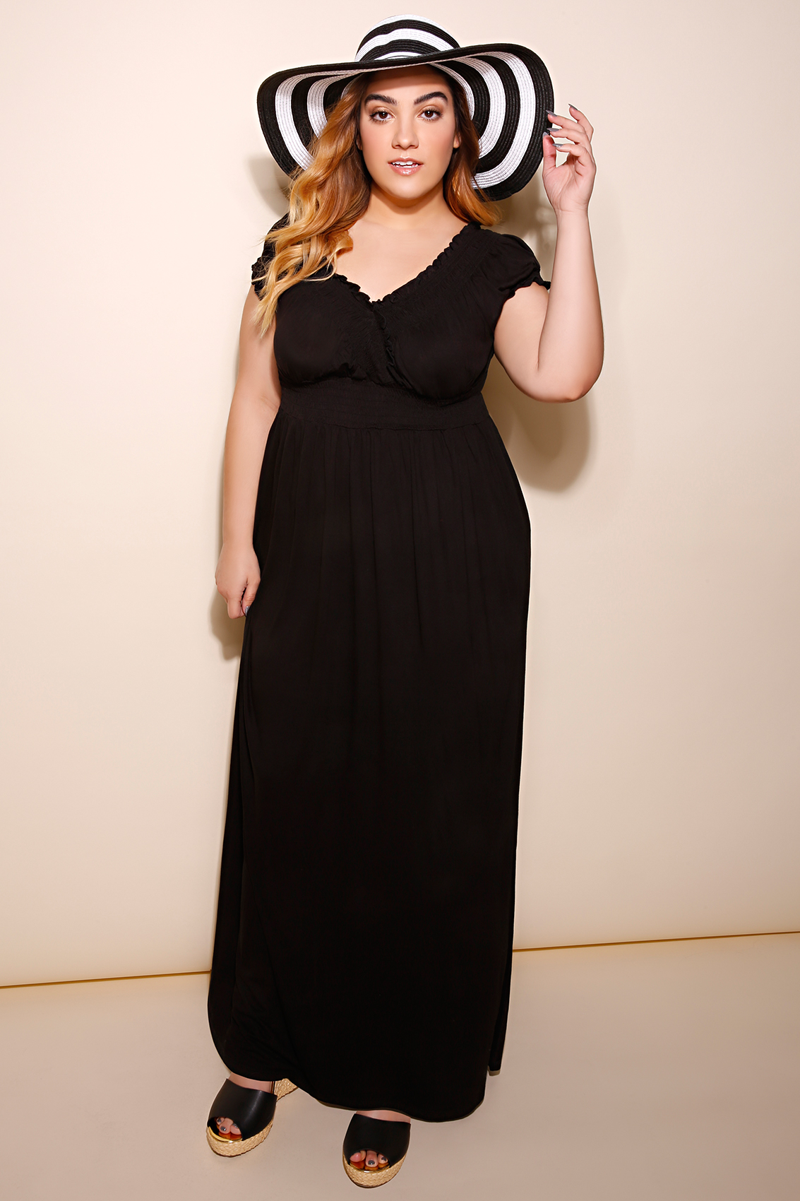 Black Gypsy Style Maxi Dress Plus size 14,16,18,20,22,24,26,28,30,32,34,36