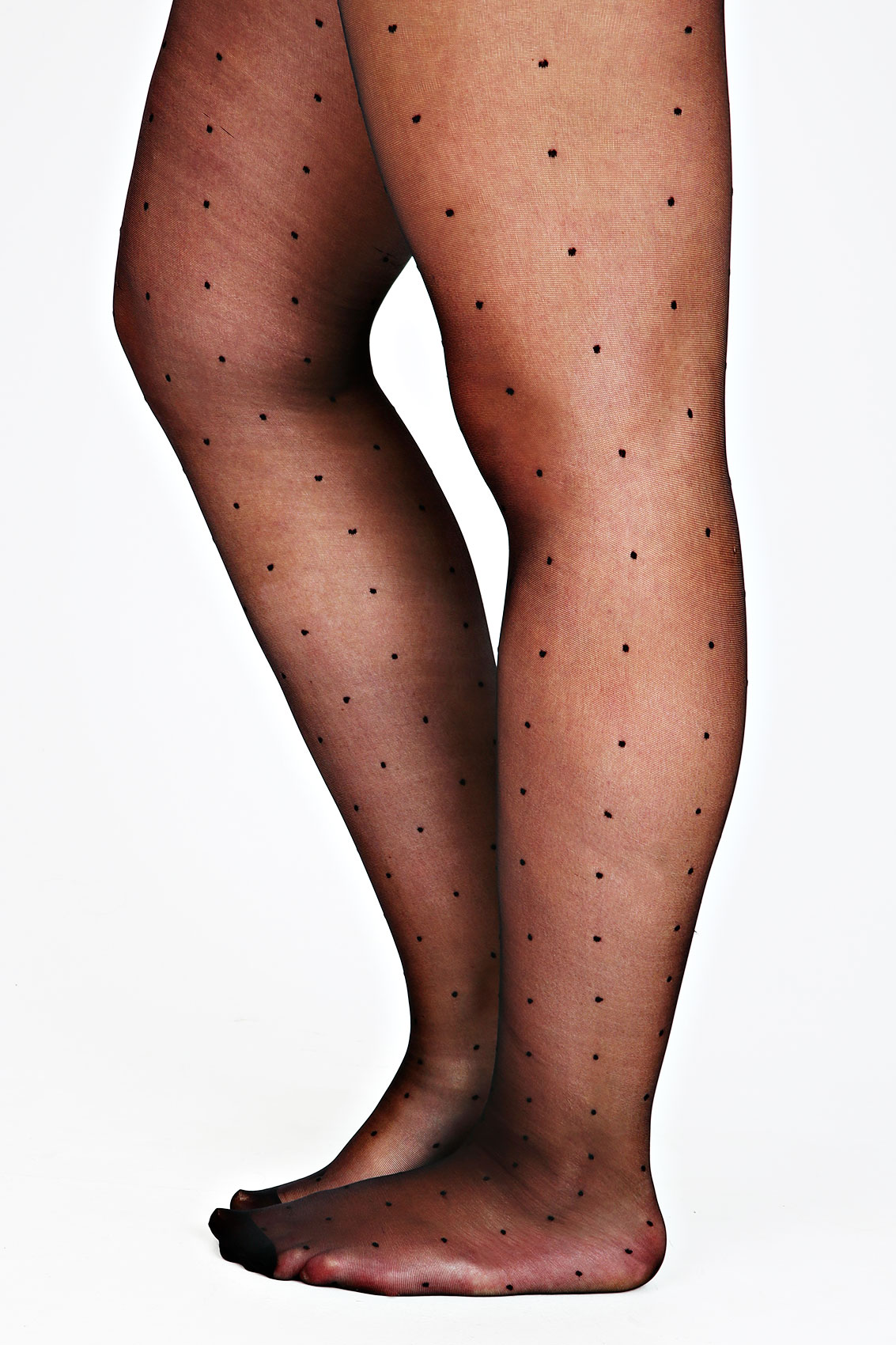 Black Sheer Dot Pattern Tights