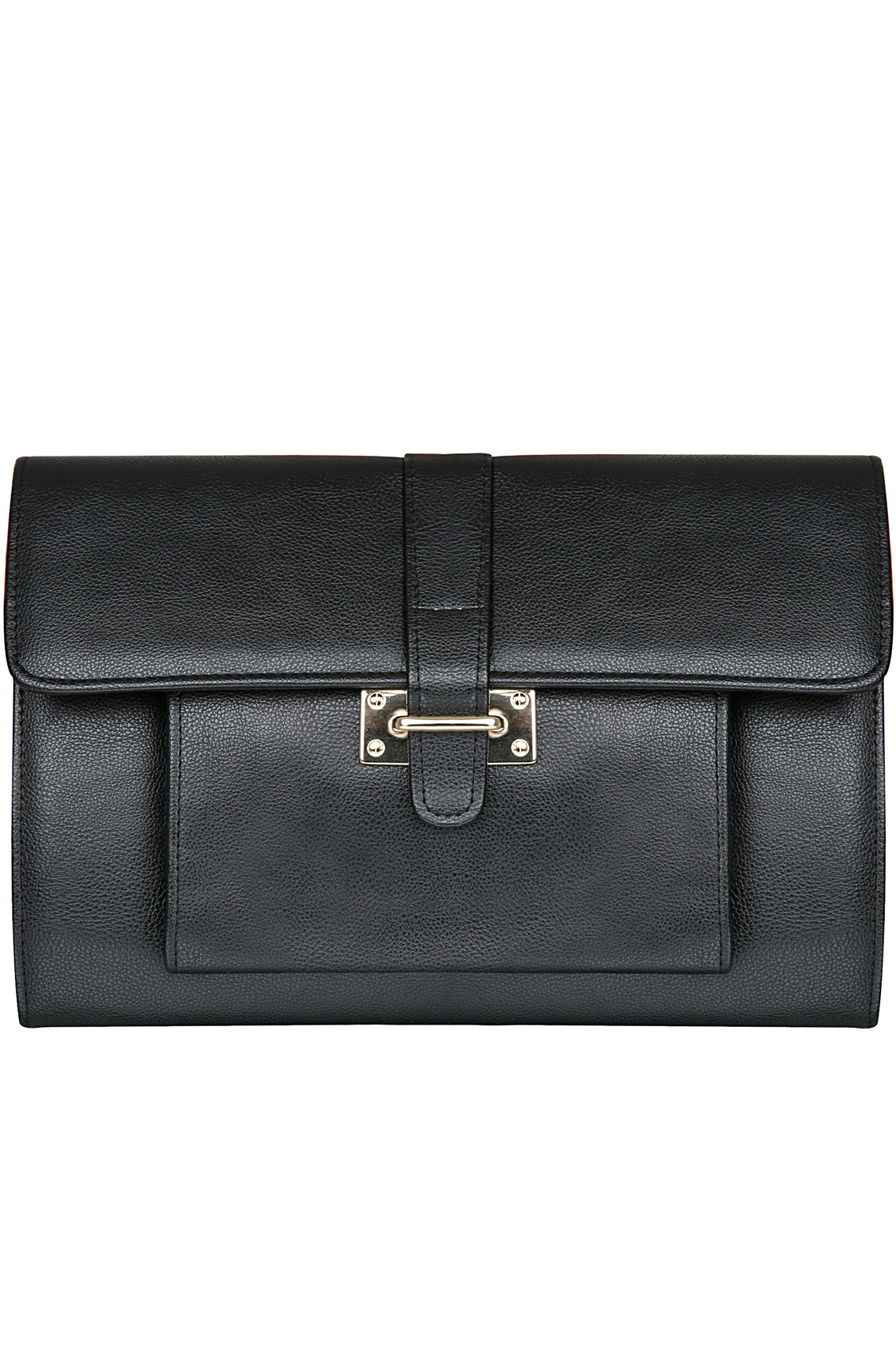 black clutch with hand strap